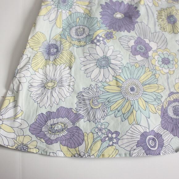 Women's Skirt Size Medium Knee Length Blue Floral - Picture 2 of 8